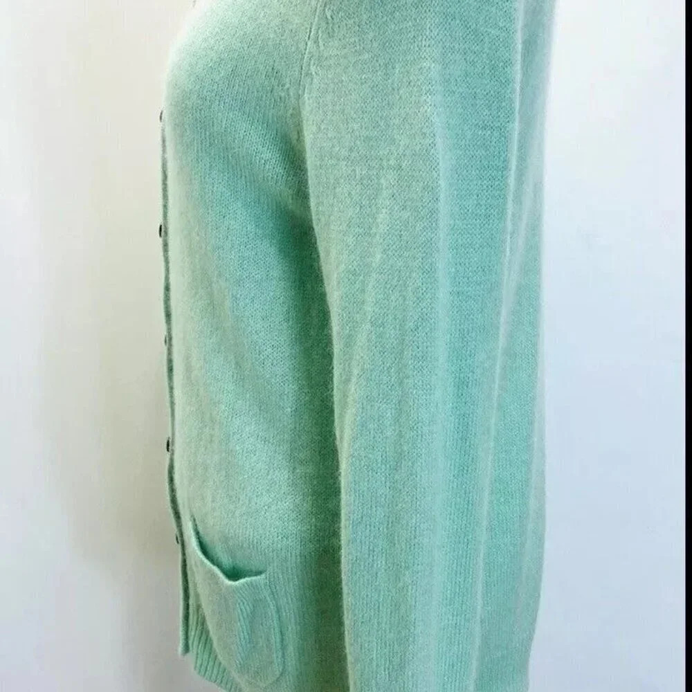 NWT H&M BASIC Women Long Sleeve Open Front Green Casual Cardigan Sweater Small - Picture 7 of 12